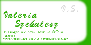 valeria szekulesz business card